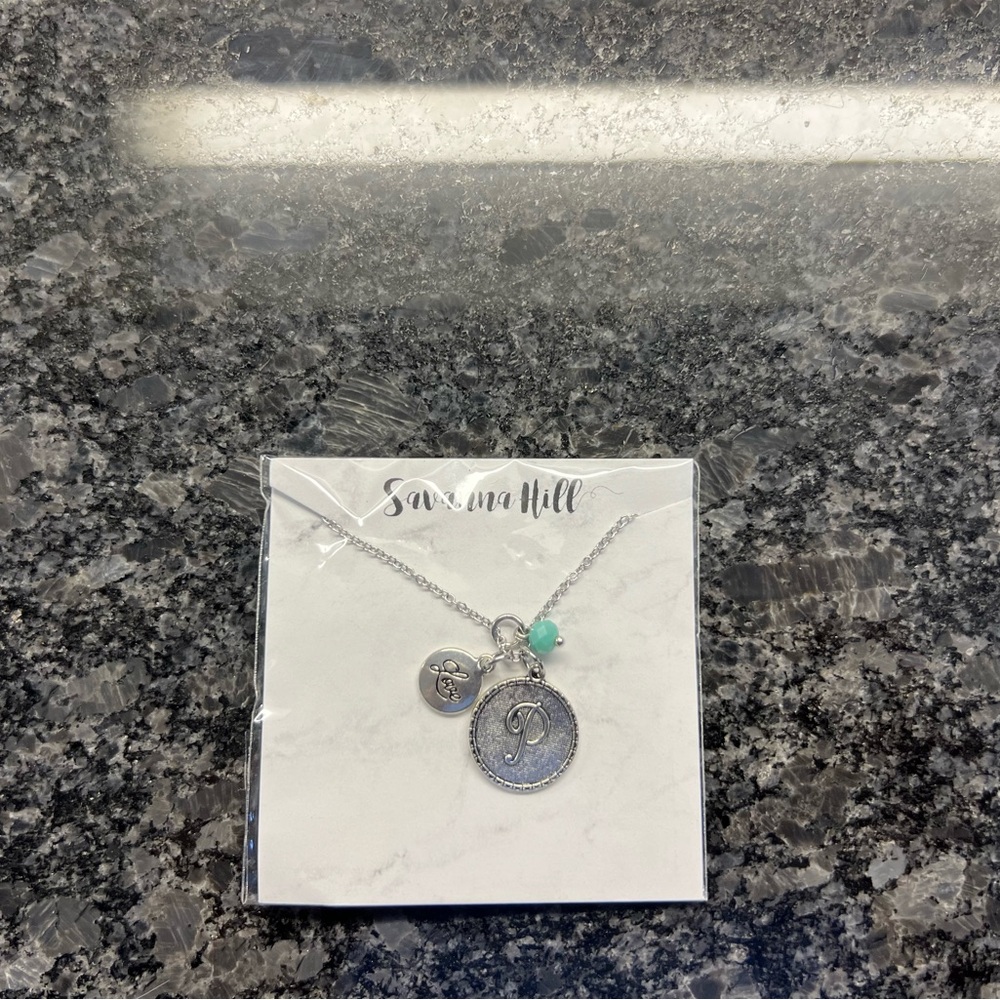 Elegant Silver and Blue Charm Necklace